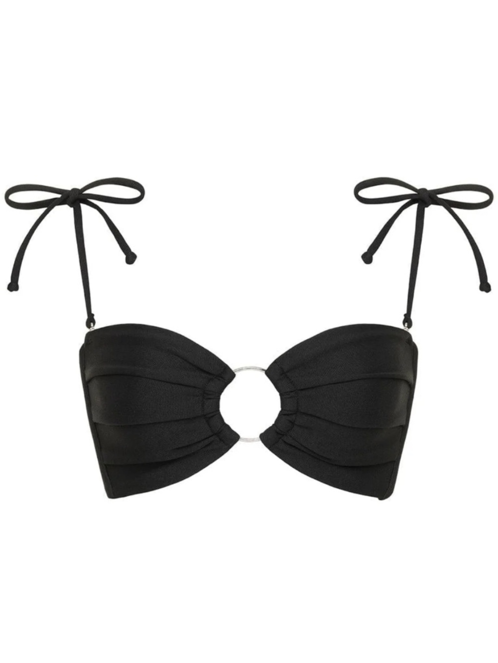 Montce Tori Ties Bandeau Bikini Top in Sable